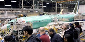 Boeing 737 MAX, ligne d'assemblage, usine, construction aéronautique,