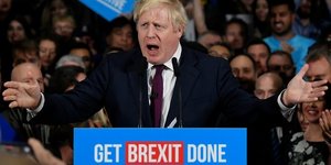 Brexit : discours du Premier ministre britannique Boris Johnson, le 10 décembre 2019, en pleine campagne des élections législatives anticipées