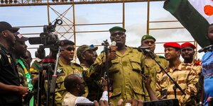 Des militaires qui ont organis le coup d'Etat au Niger