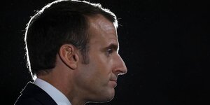 Emmanuel macron lors d'un evenement a pont-a-mousson