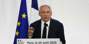 FranCois Bayrou le 25 aoUt 2025, lors de sa confErence de presse.