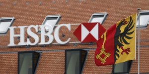 Genève (Suisse). Branche suisse de la banque HSBC