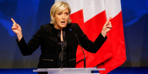 Le pen (26%) devance macron (22%) et fillon (21%), selon un sondage opinionway