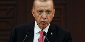 Le president turc tayyip erdogan a ankara, en turquie