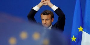 Lors de la campagne prsidentielle, Emmanuel Macron s'est prsent comme le candidat dfenseur de l'Union europenne.