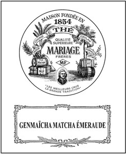 MAISON FONDEE EN 1854 MARIAGE FRERES MF *LES MEILLEURS CRUS LA GRANDE TRADITION* GENMAICHA MATCHA EMERAUDE_logo