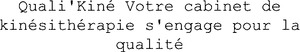 Quali'Kiné Votre cabinet de kinésithérapie s'engage pour la qualité_logo