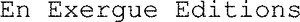 En Exergue Editions _logo