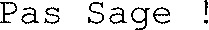 Pas Sage !_logo