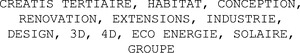 CREATIS TERTIAIRE, HABITAT, CONCEPTION, RENOVATION, EXTENSIONS, INDUSTRIE, DESIGN, 3D, 4D, ECO ENERGIE, SOLAIRE, GROUPE_logo
